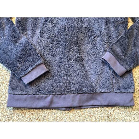 THE NORTH FACE WOMENS Zip up FLEECE, size womens Med. Fuzzy & Warm!! Dark Purple - Picture 5 of 13